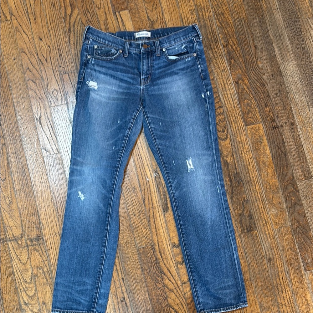 Madewell Slim Boyjean Blue Ankle Cropped Jeans